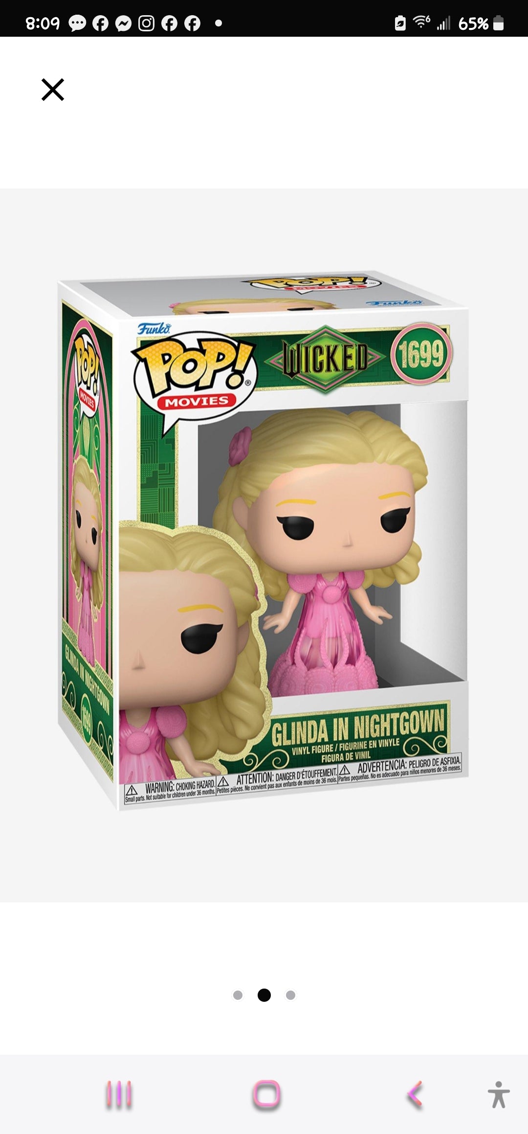 Funko Pop Wicked Glinda in Nightgown Figure