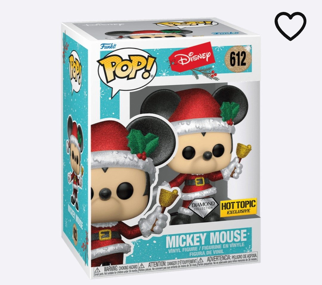 Funko Pop Exclusive Diamond Disney Mickey Mouse as Santa Claus Figure