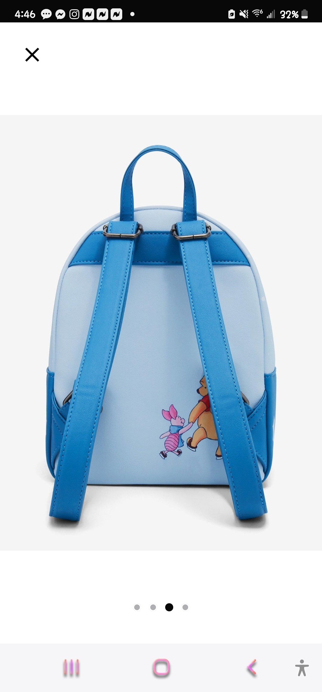 Loungefly Disney Winnie the Pooh and Friends Winter Fun Snowglobe Backpack