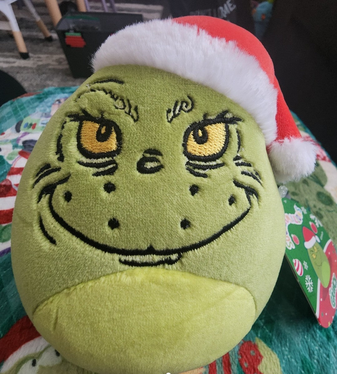 Squishmallows The Grinch as Santa Plush