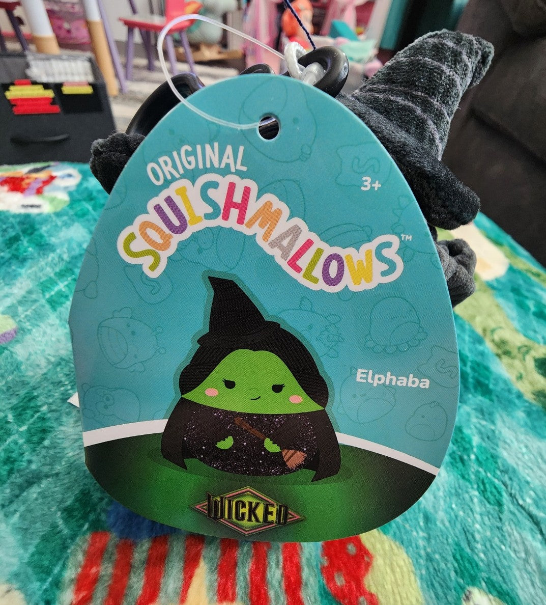 Squishmallows Wicked Elphaba Bag Clip