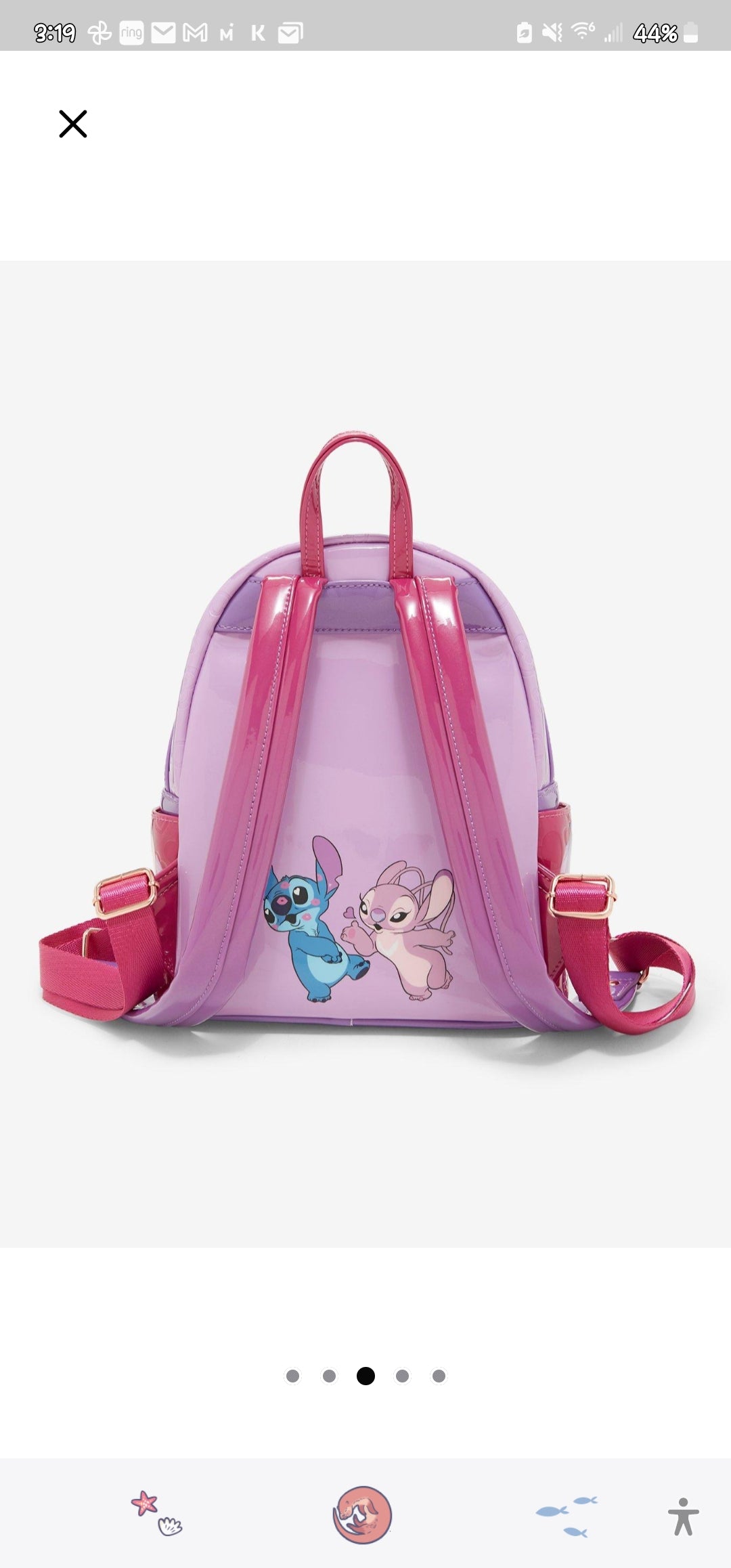 Loungefly Disney Stitch and Angel Valentine's Backpack