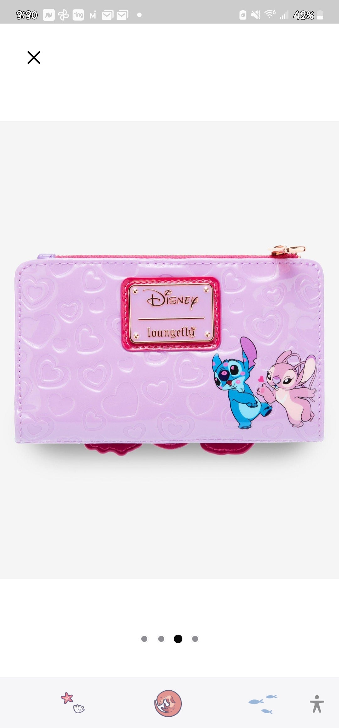 Loungefly Disney Stitch and Angel Valentine's Wallet