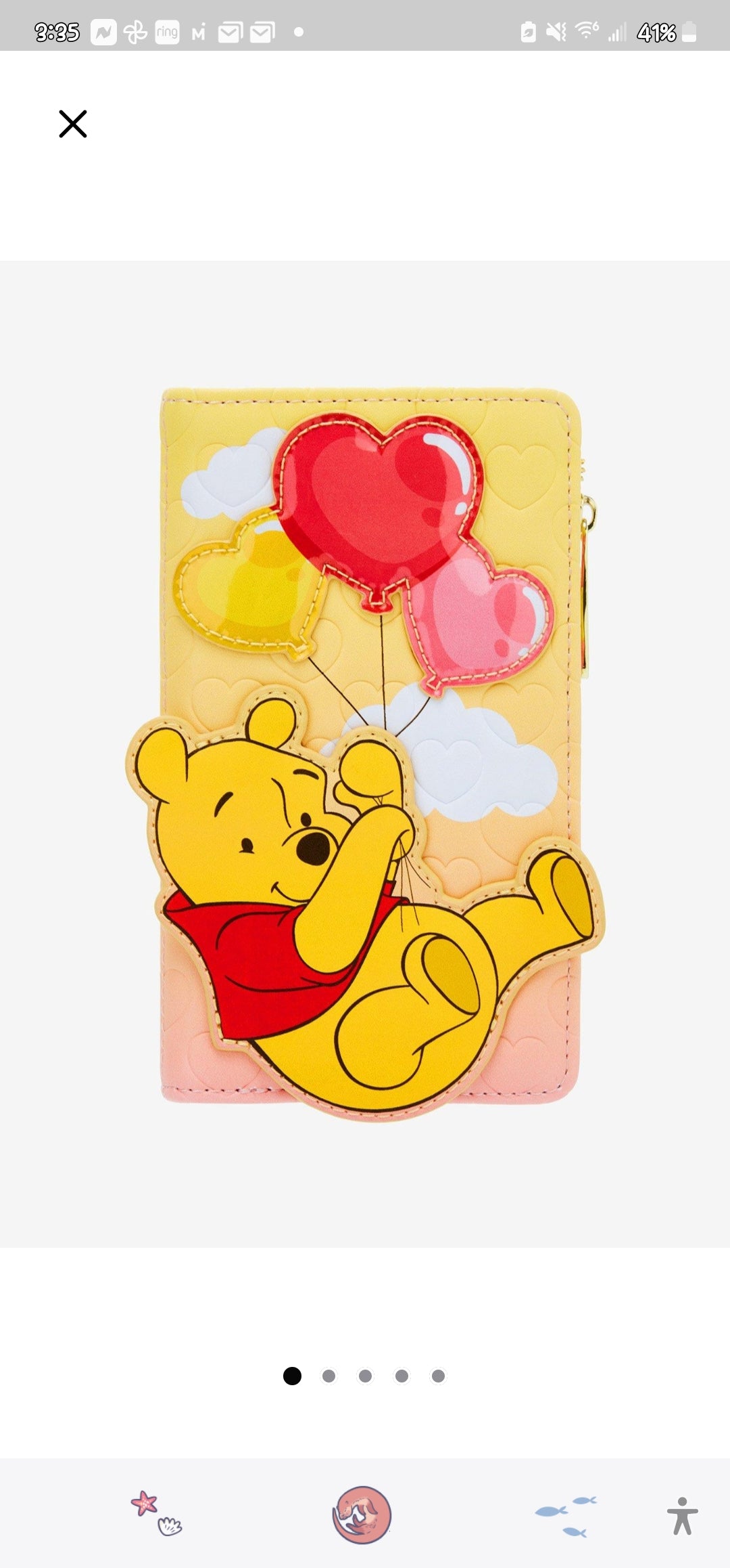 Loungefly Disney Winnie the Pooh Valentine's Wallet