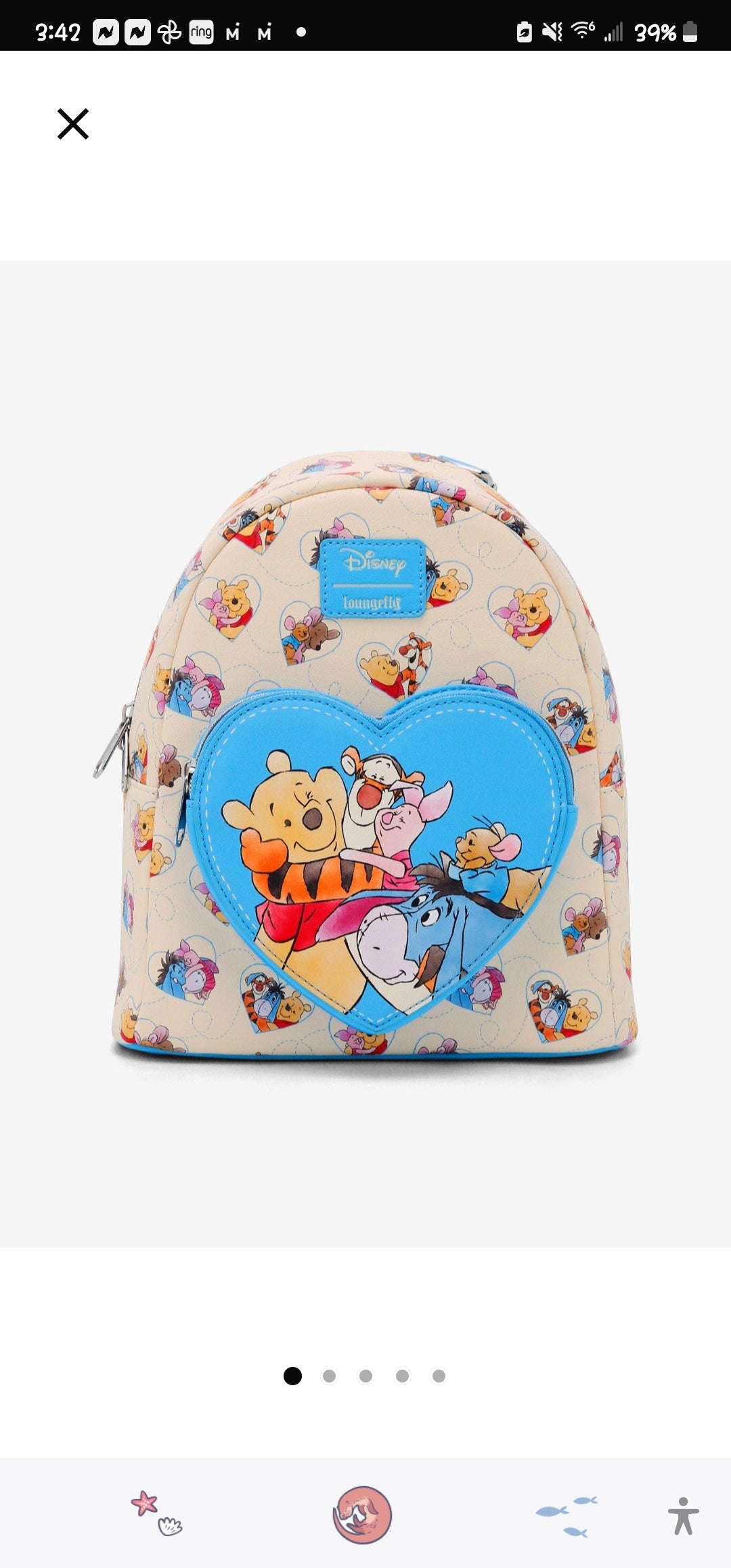 Loungefly Disney Winnie the Pooh and Friends Hugs and Hearts Backpack