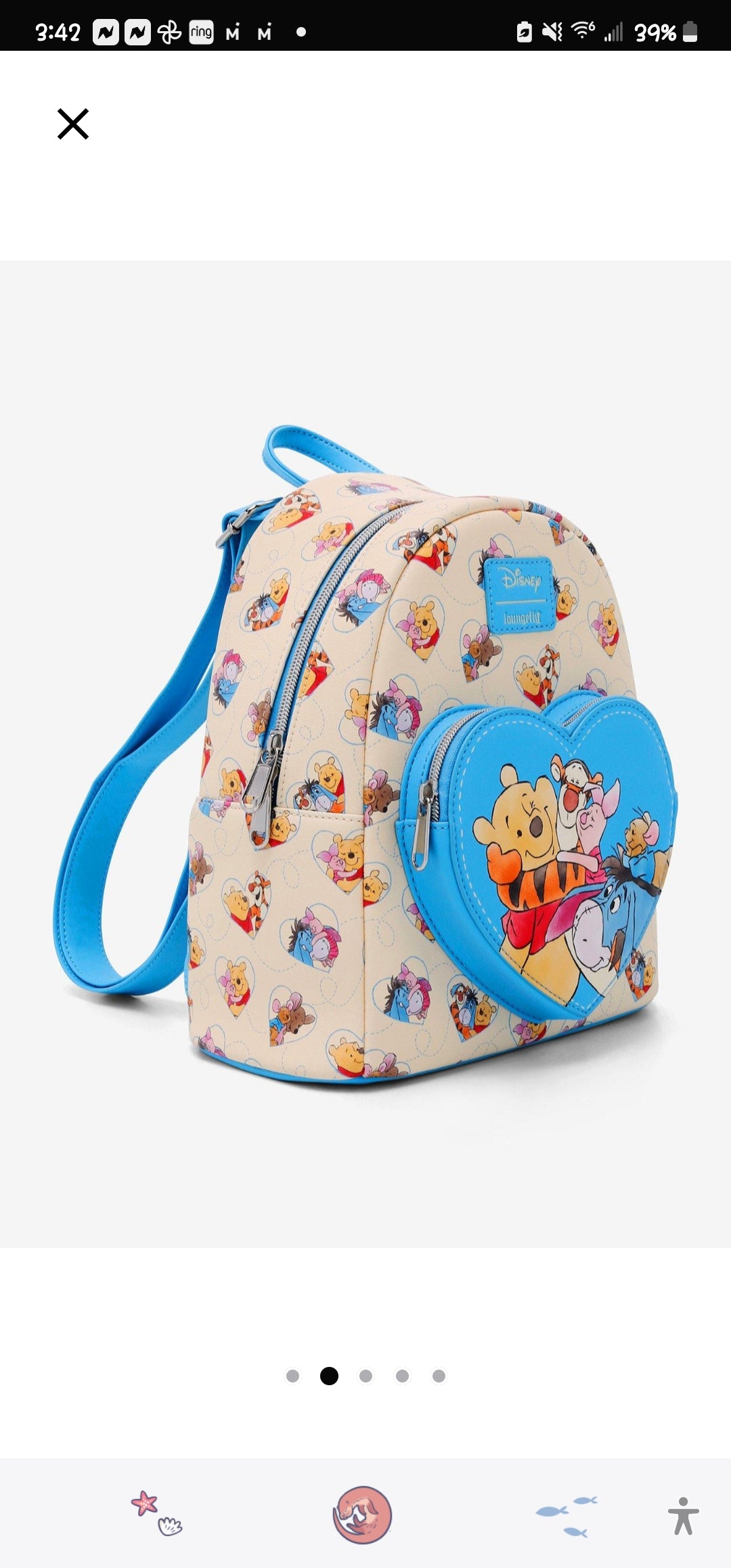 Loungefly Disney Winnie the Pooh and Friends Hugs and Hearts Backpack