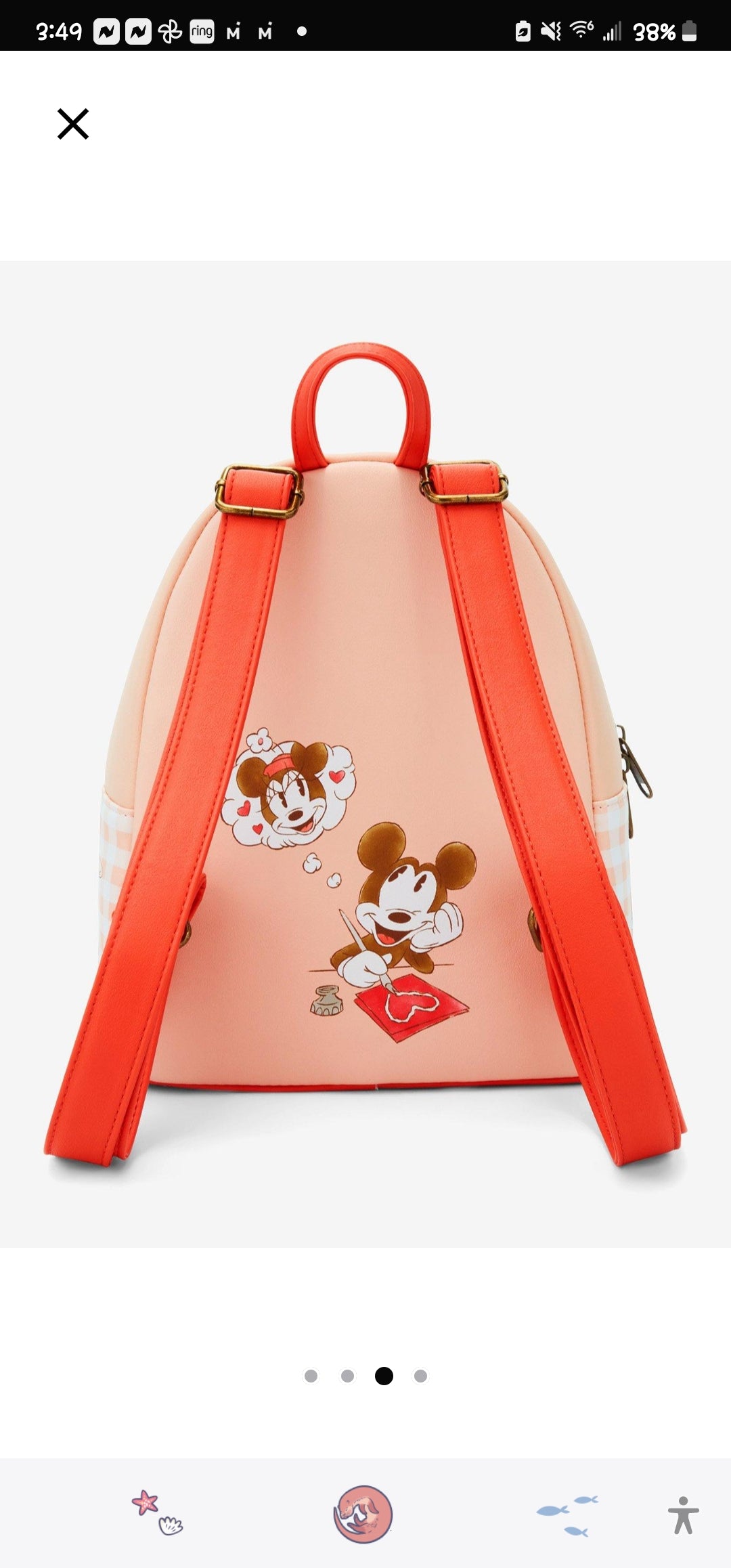 Loungefly Disney Mickey and Minnie Love Letters Backpack