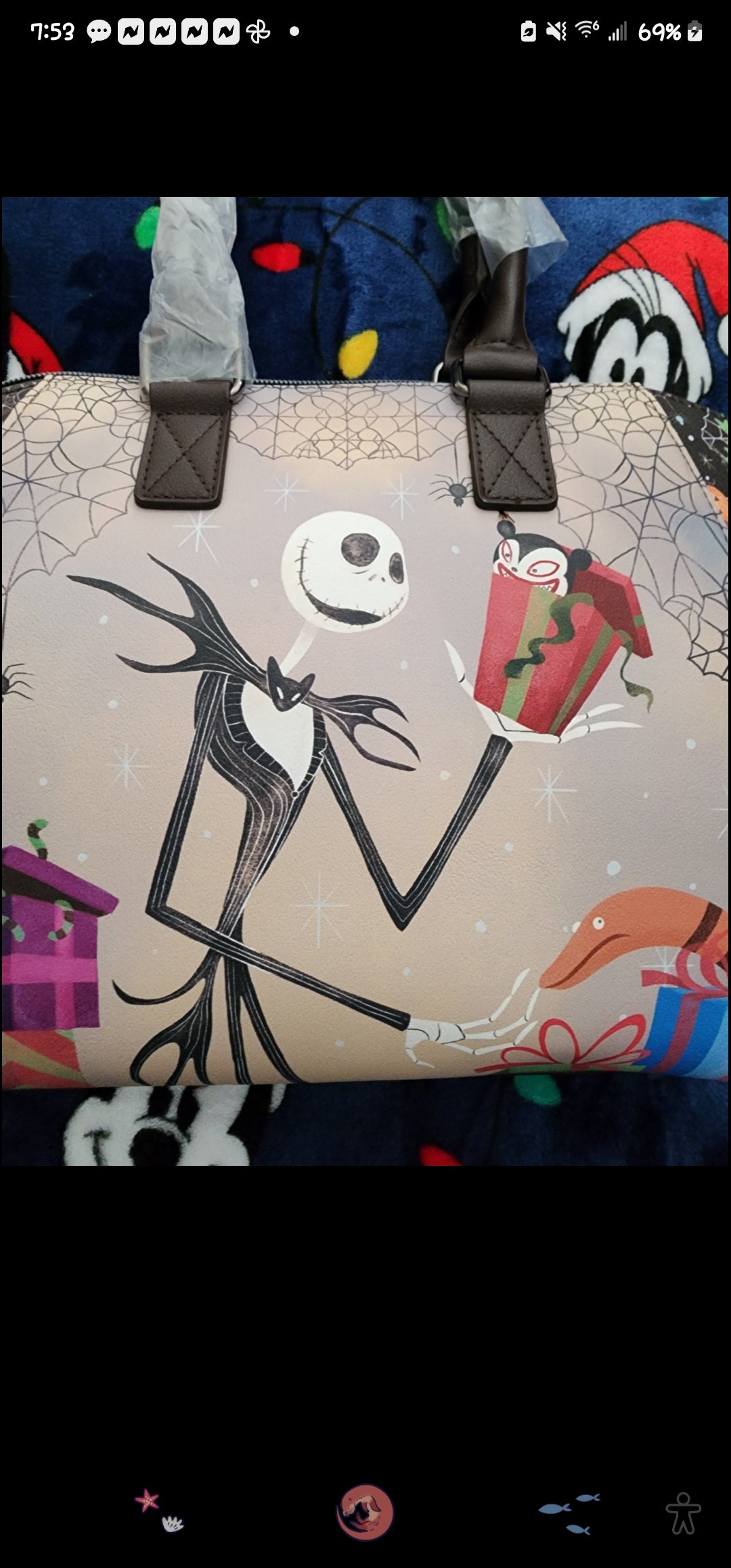 Loungefly Disney Jack Skellington and Zero Holiday Handbag