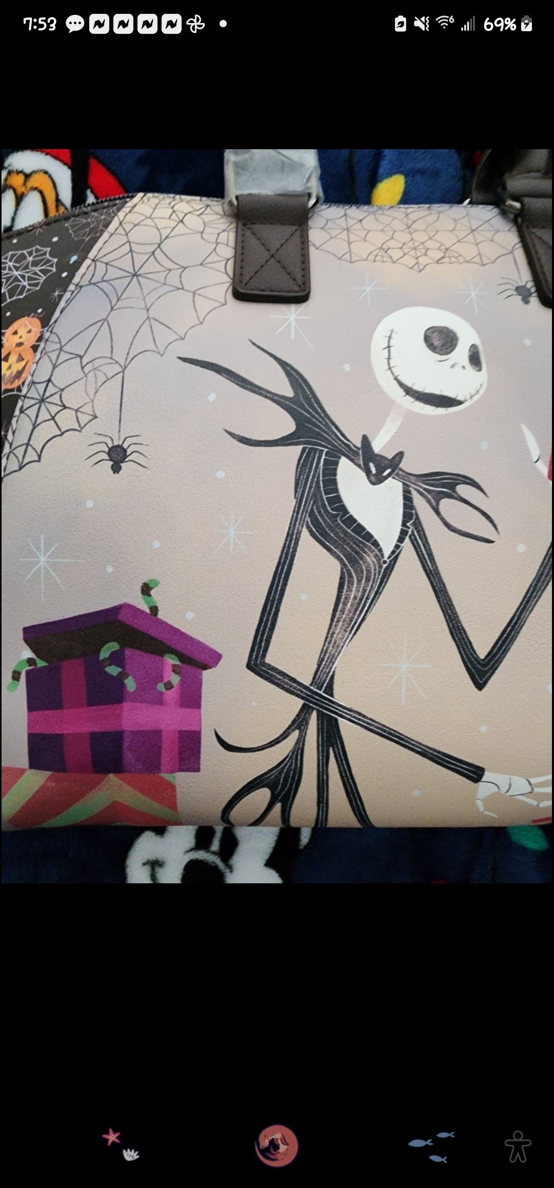 Loungefly Disney Jack Skellington and Zero Holiday Handbag