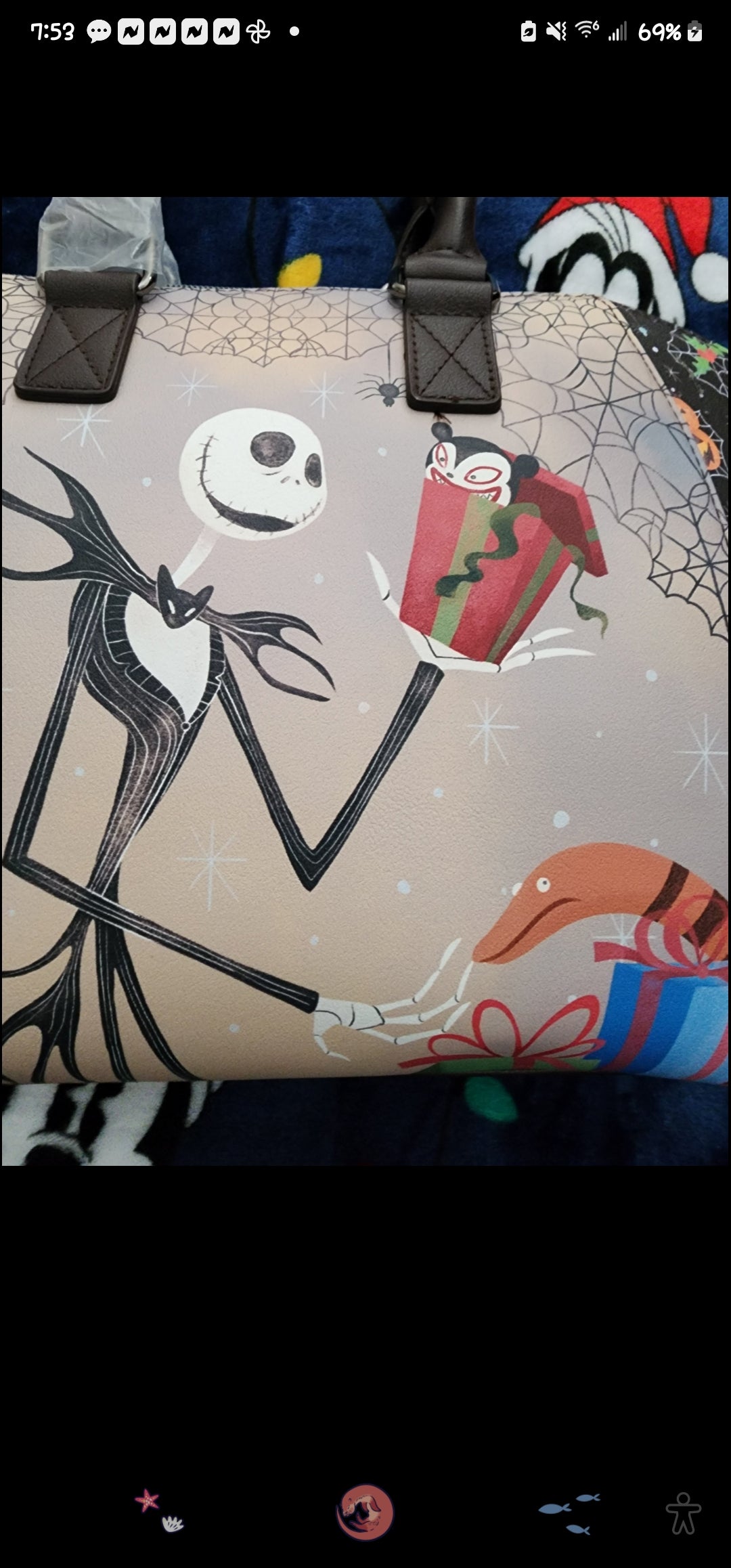 Loungefly Disney Jack Skellington and Zero Holiday Handbag