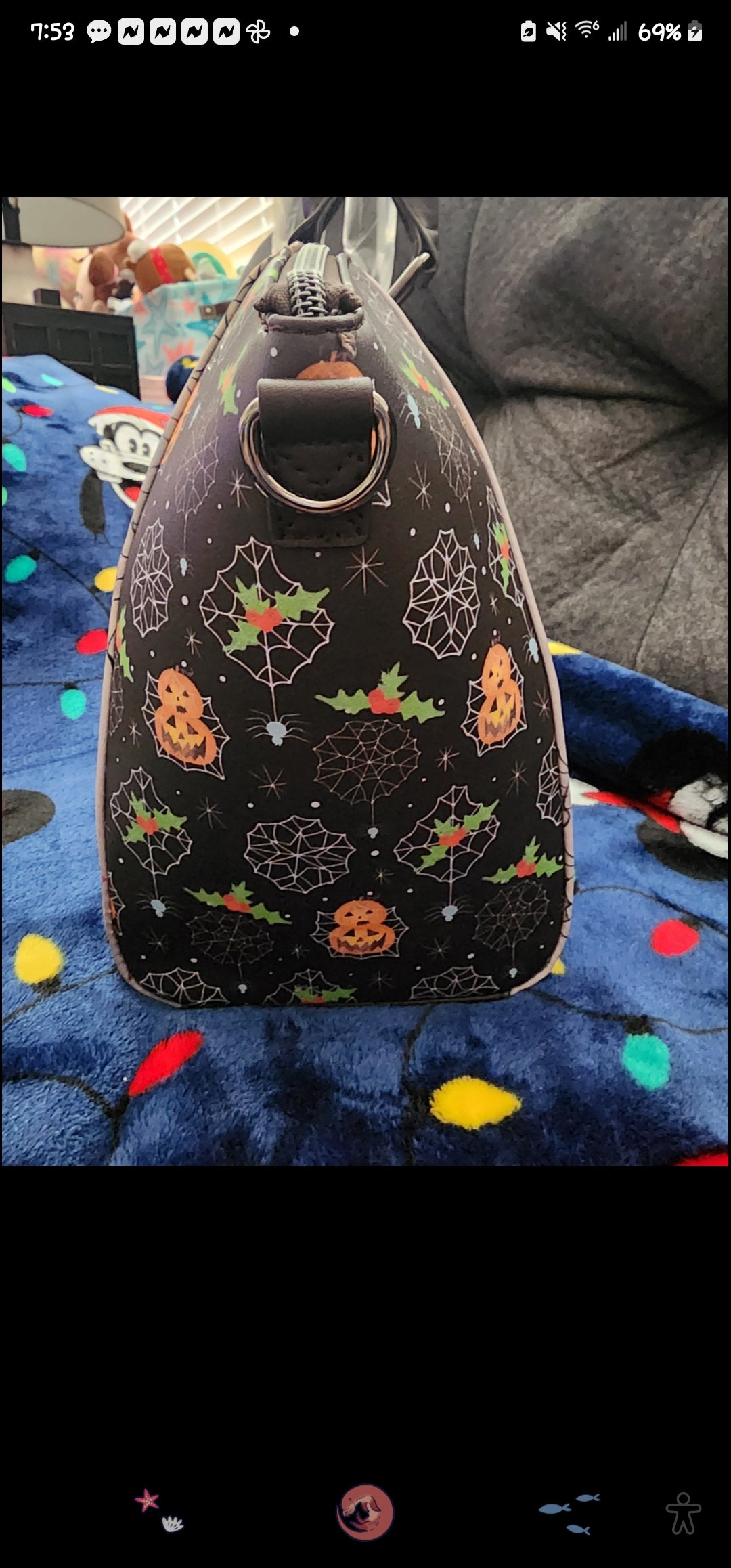 Loungefly Disney Jack Skellington and Zero Holiday Handbag