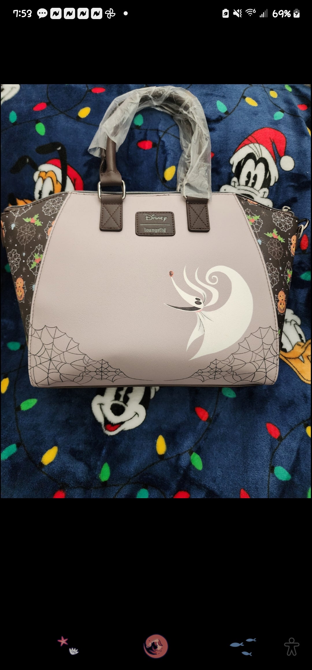 Loungefly Disney Jack Skellington and Zero Holiday Handbag