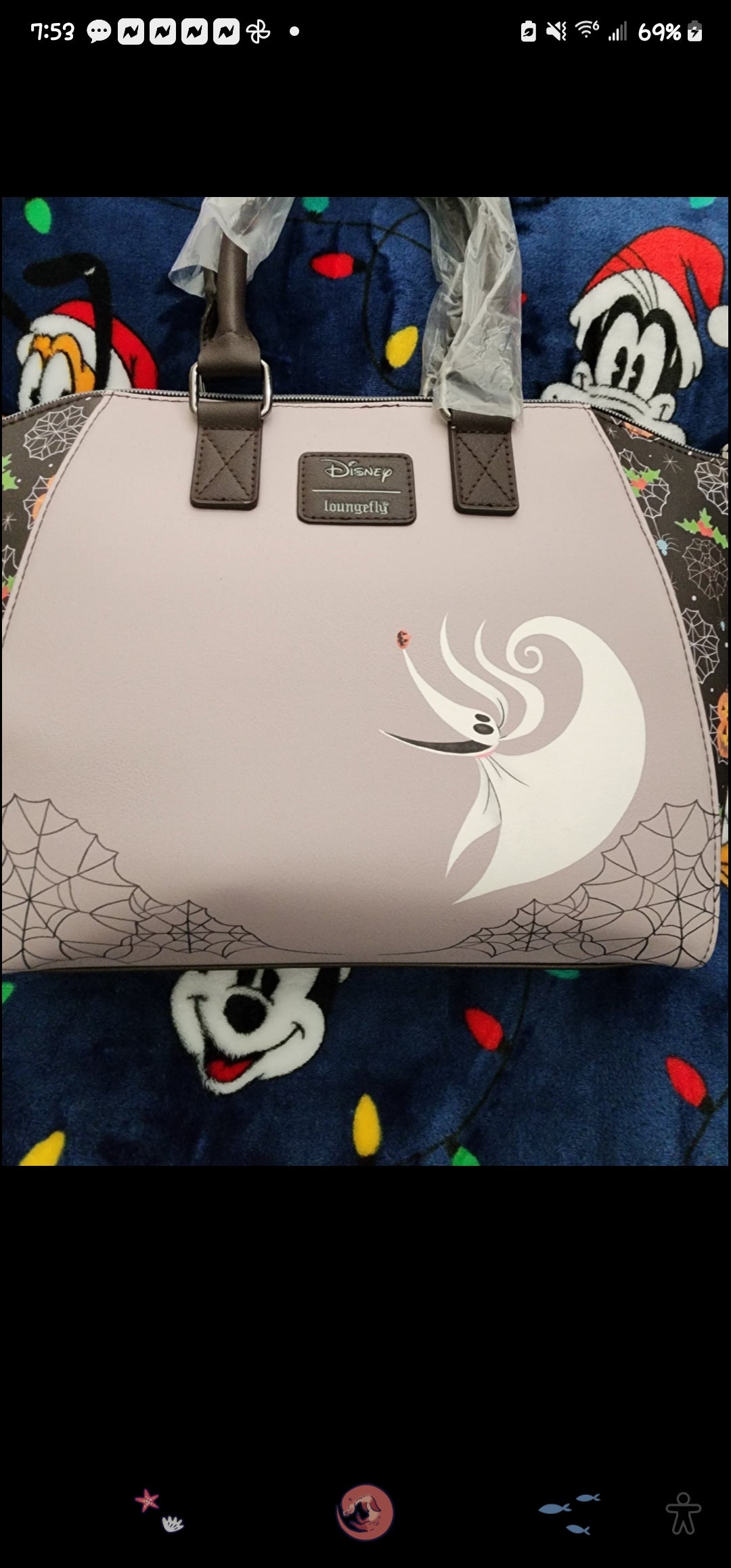 Loungefly Disney Jack Skellington and Zero Holiday Handbag