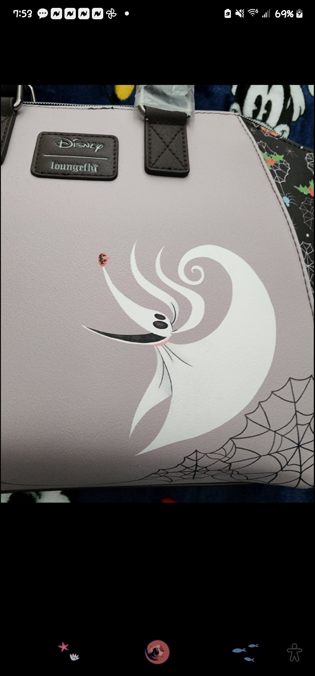 Loungefly Disney Jack Skellington and Zero Holiday Handbag