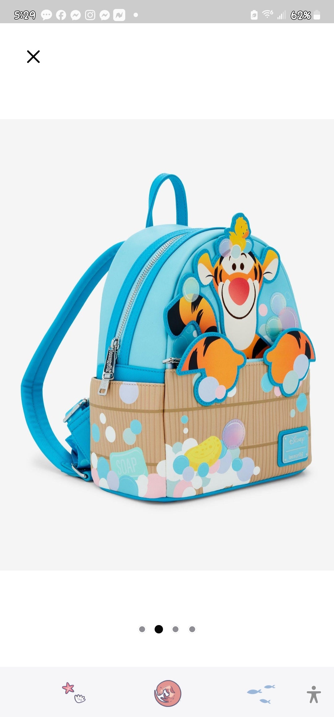 Loungefly Disney Winnie the Pooh Tigger Bathtime Backpack