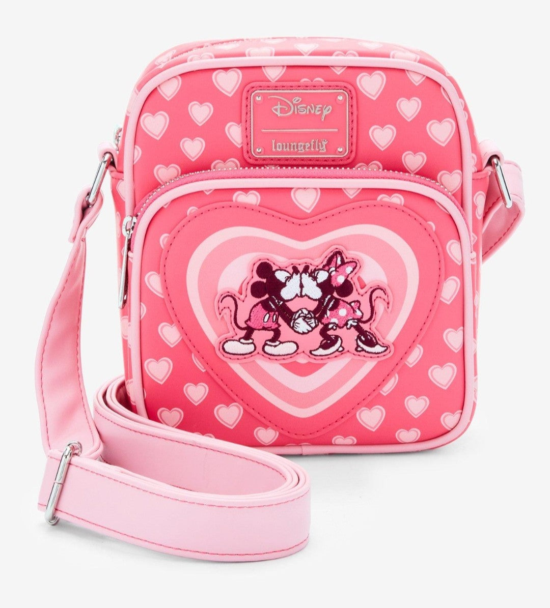 Loungefly Disney Mickey and Minnie Hearts Crossbody Bag