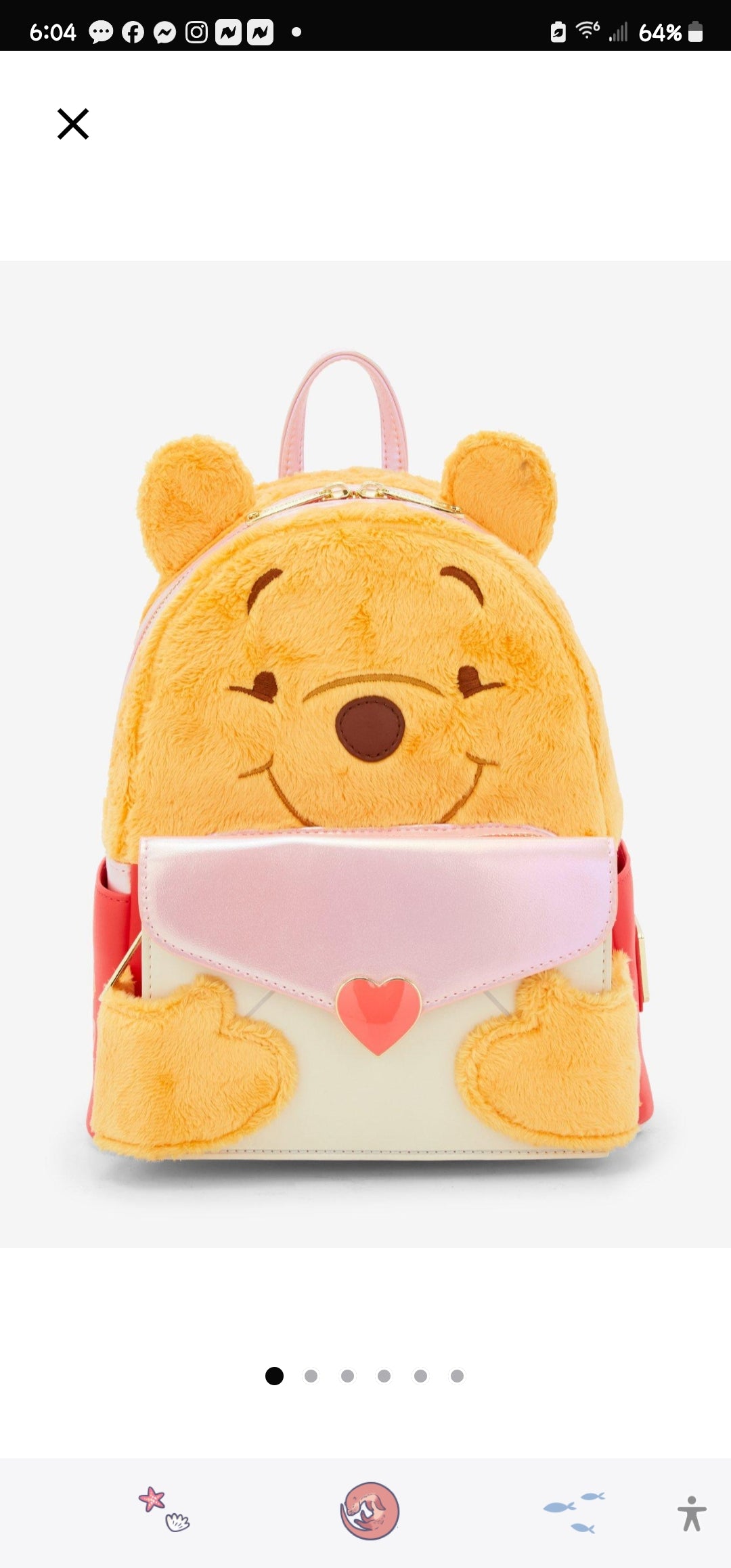 Loungefly Disney Winnie the Pooh Valentine Letter to Piglet Backpack