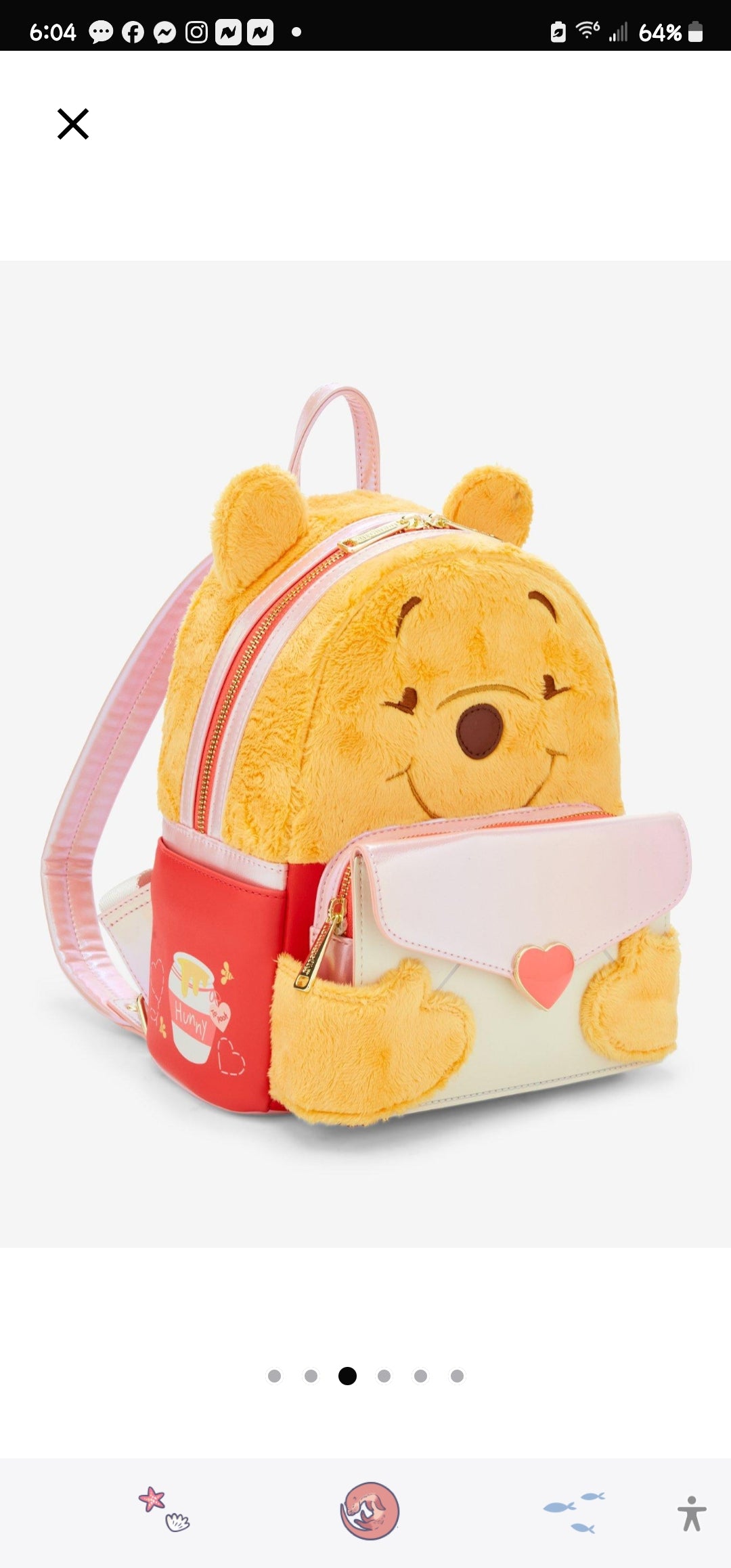 Loungefly Disney Winnie the Pooh Valentine Letter to Piglet Backpack