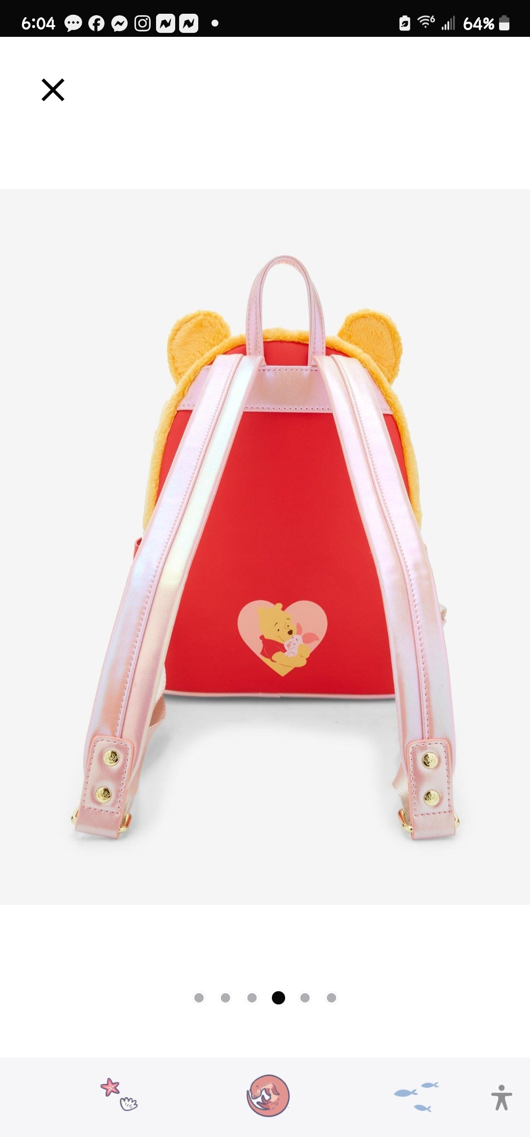 Loungefly Disney Winnie the Pooh Valentine Letter to Piglet Backpack