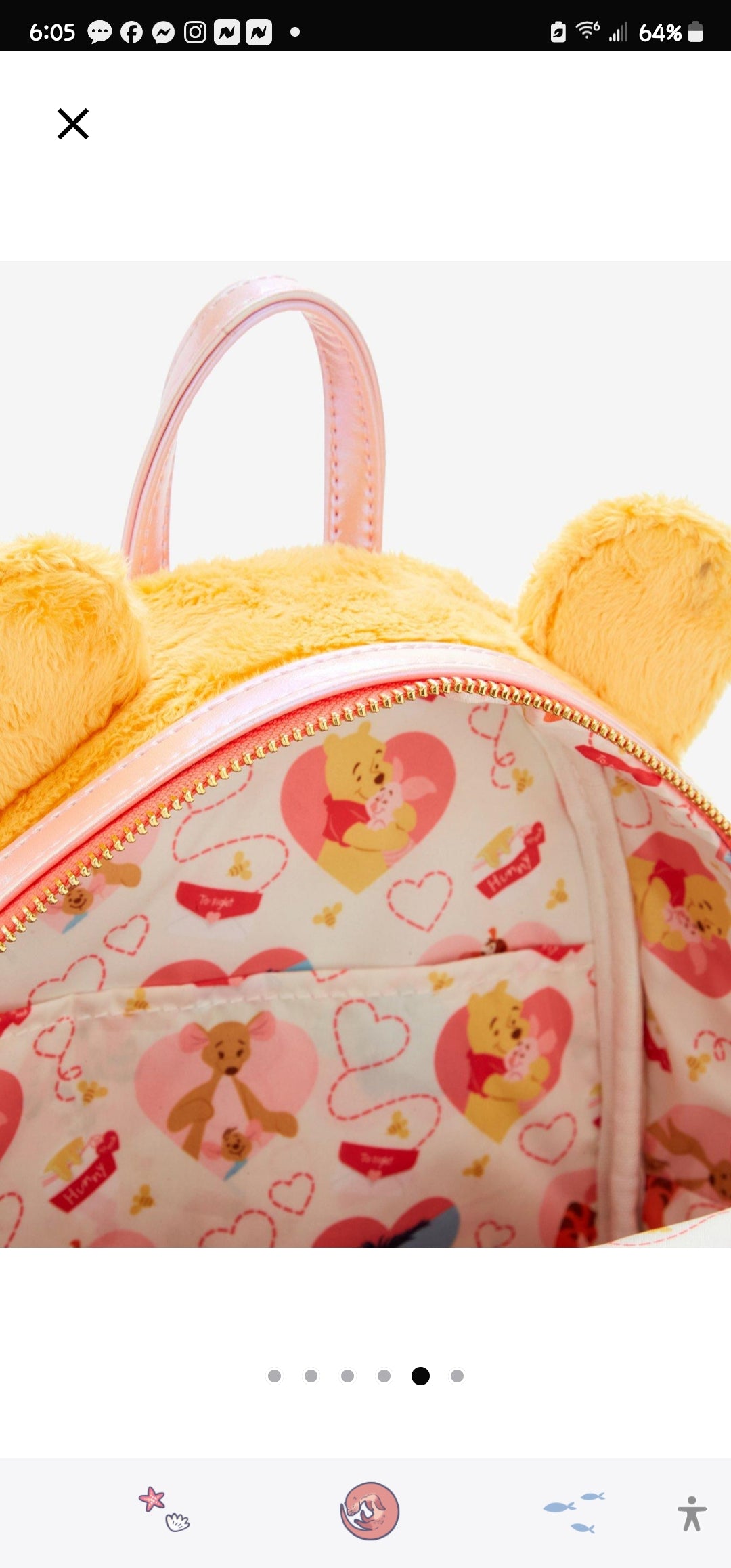 Loungefly Disney Winnie the Pooh Valentine Letter to Piglet Backpack