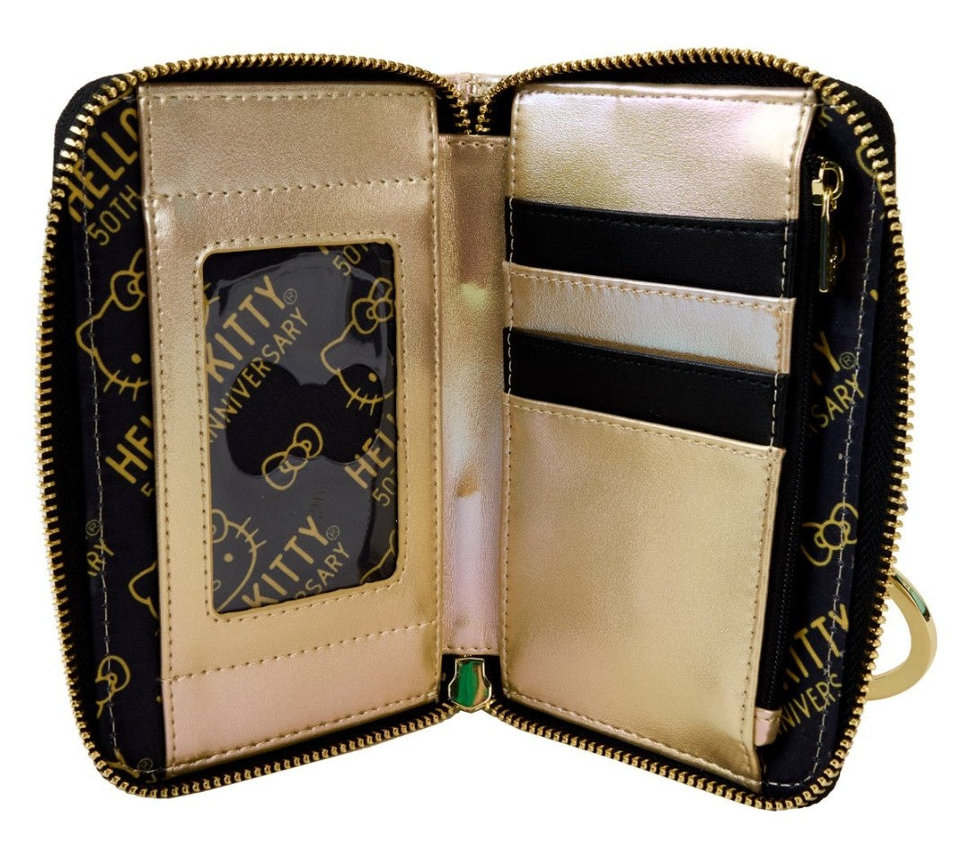 Loungefly Hello Kitty 50th Anniversary Gold Iridescent Wallet