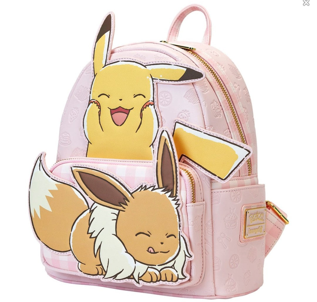 Loungefly Pokemon Pastel Pikachu and Eevee Backpack