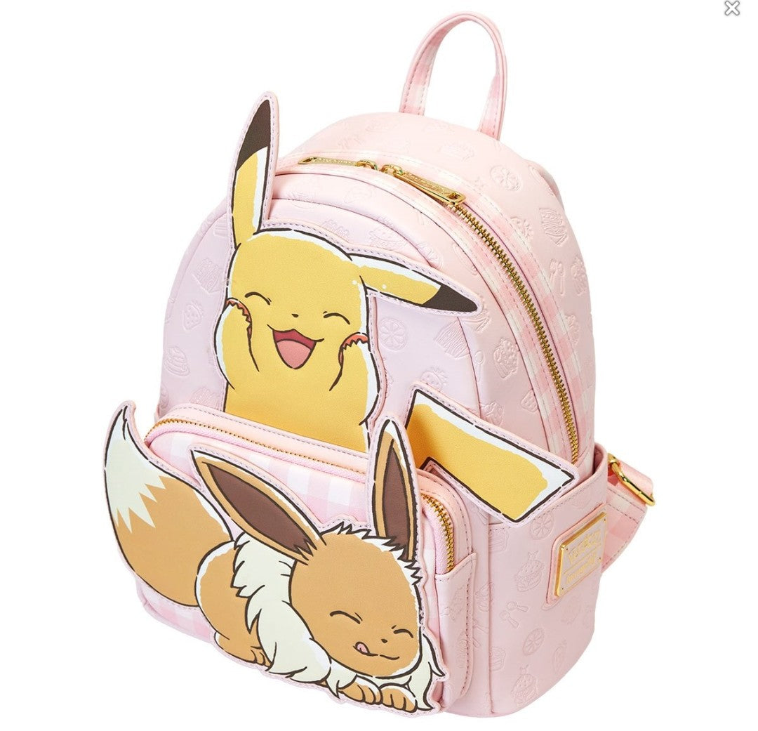 Loungefly Pokemon Pastel Pikachu and Eevee Backpack