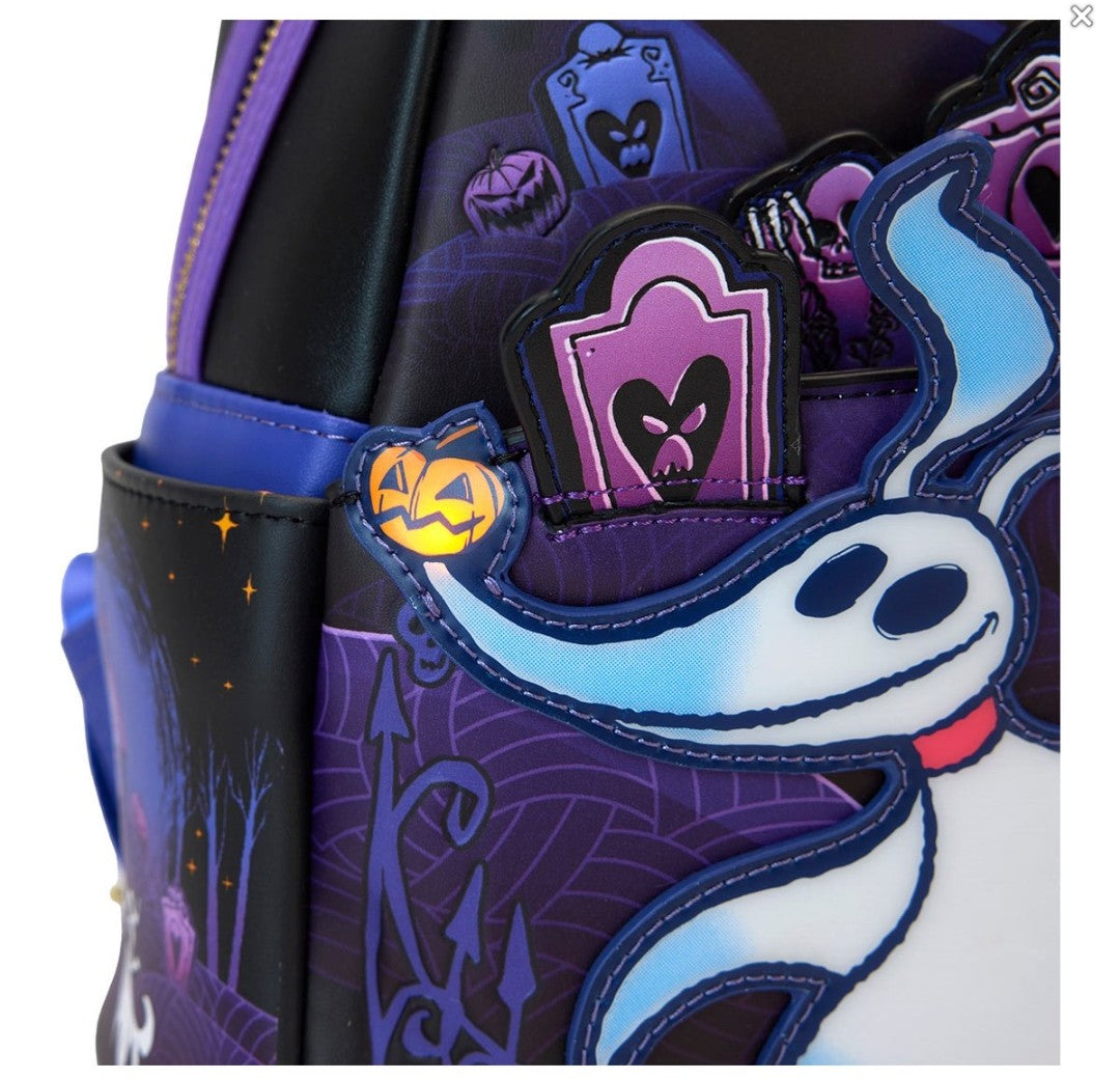 Loungefly Disney Nightmare Before Christmas Zero Cemetery Backpack