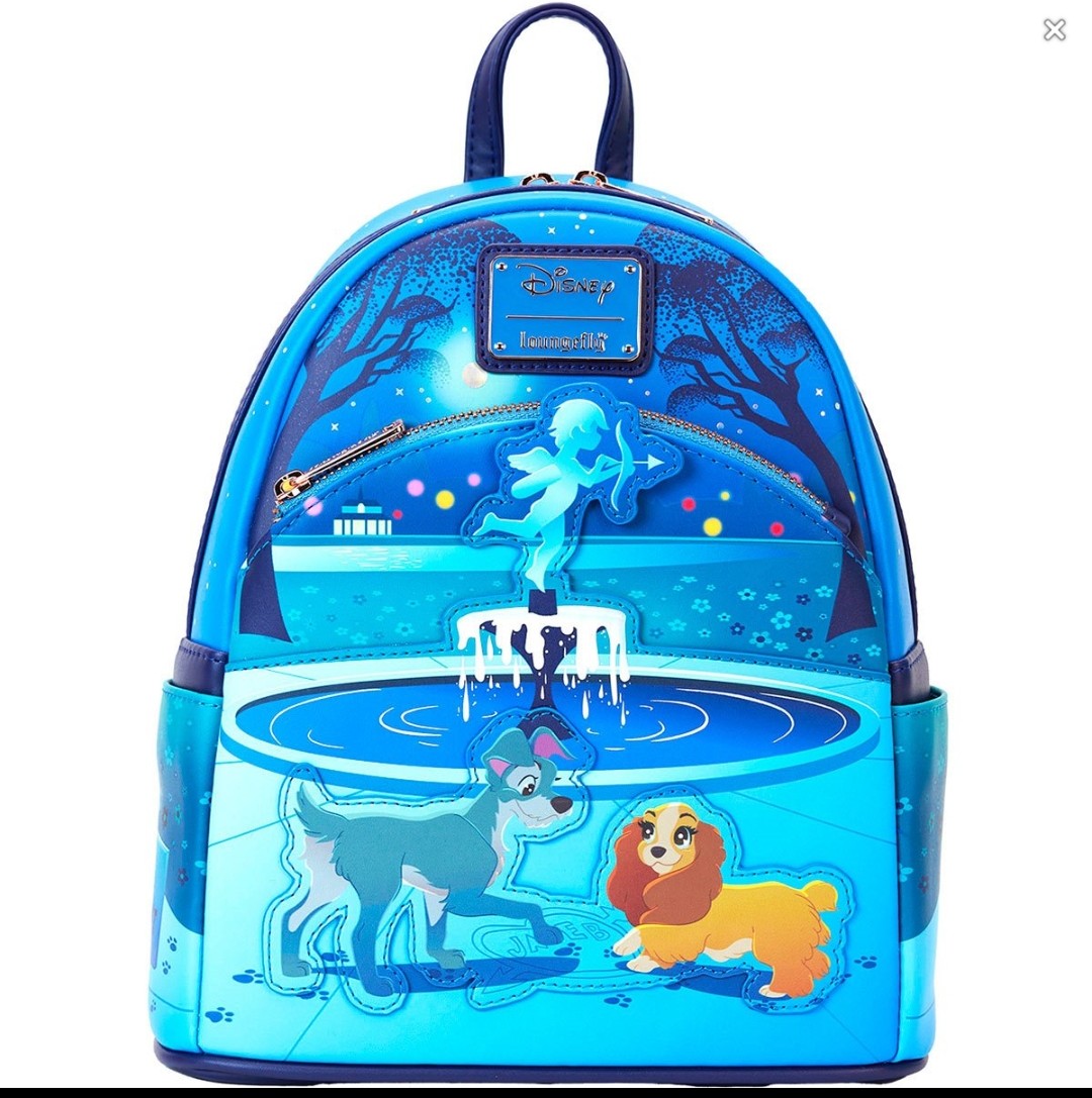 Loungefly Disney 70th Anniversary Lady and the Tramp Moonlight Walk Backpack