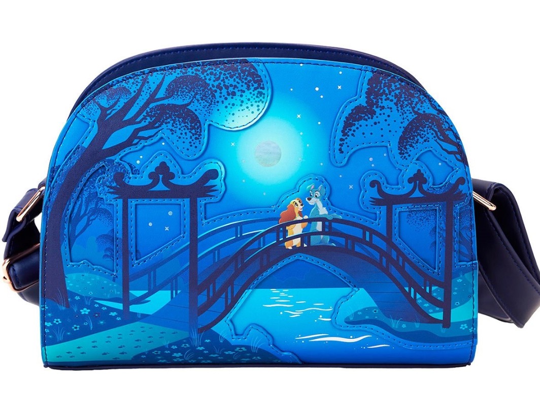 Loungefly Disney 70th Anniversary Lady and the Tramp Moonlight Walk Crossbody Bag