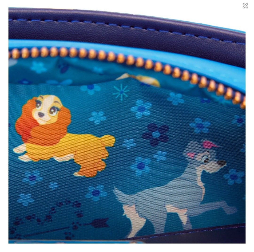 Loungefly Disney 70th Anniversary Lady and the Tramp Moonlight Walk Crossbody Bag