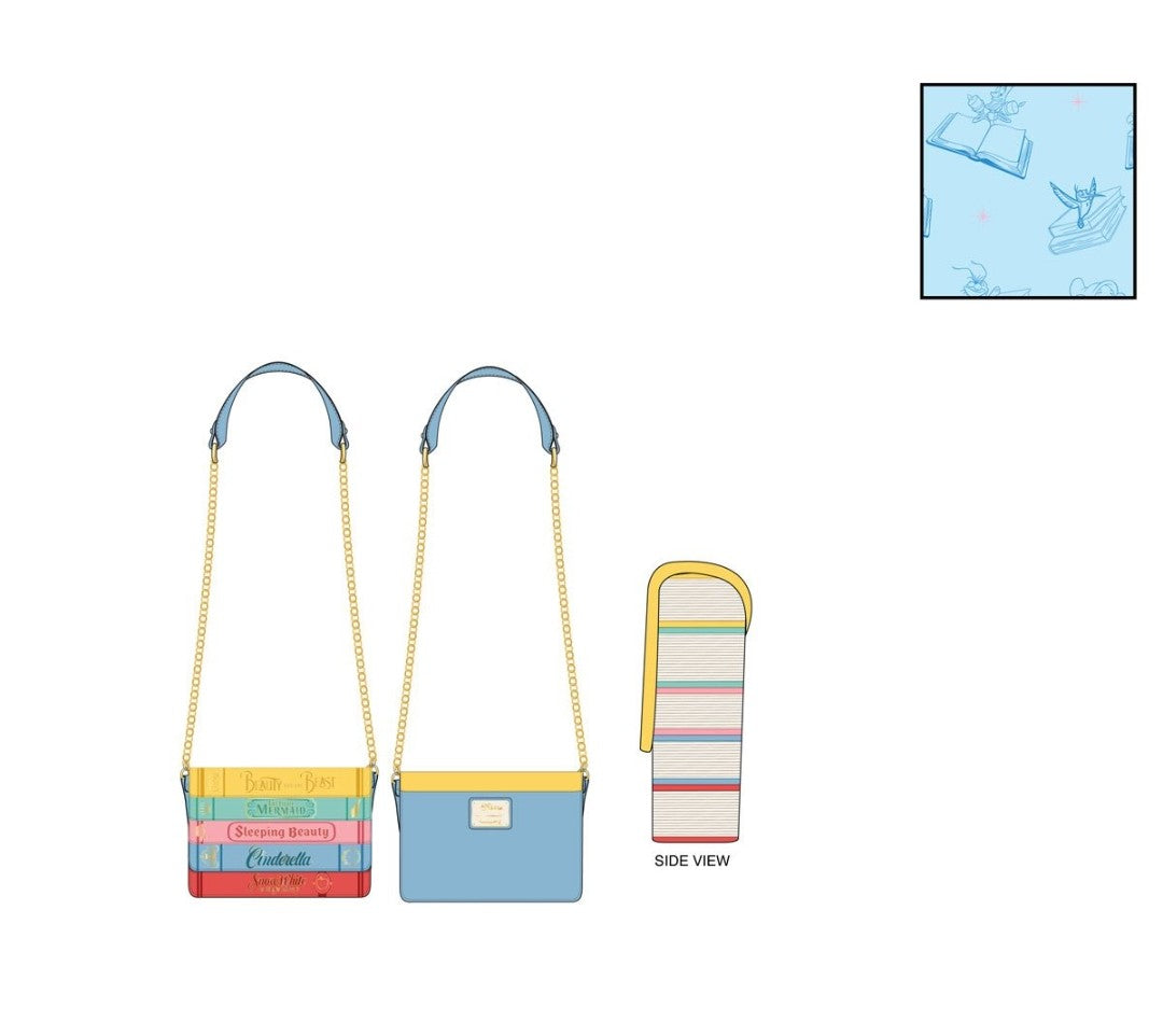 Loungefly Disney Princess Books Crossbody Bag