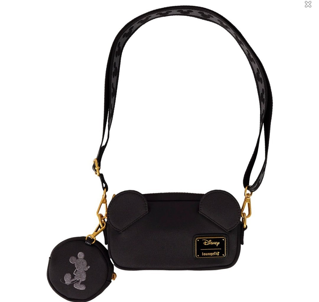Loungefly Disney Mickey Mouse Ears Sling Bag with Coin Purse/ Belt Bag
