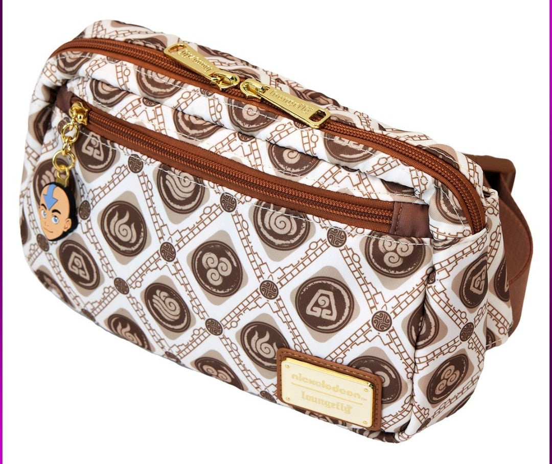 Loungefly Avatar with this Avatar: The Last Airbender Four Nations Nylon Sling Bag