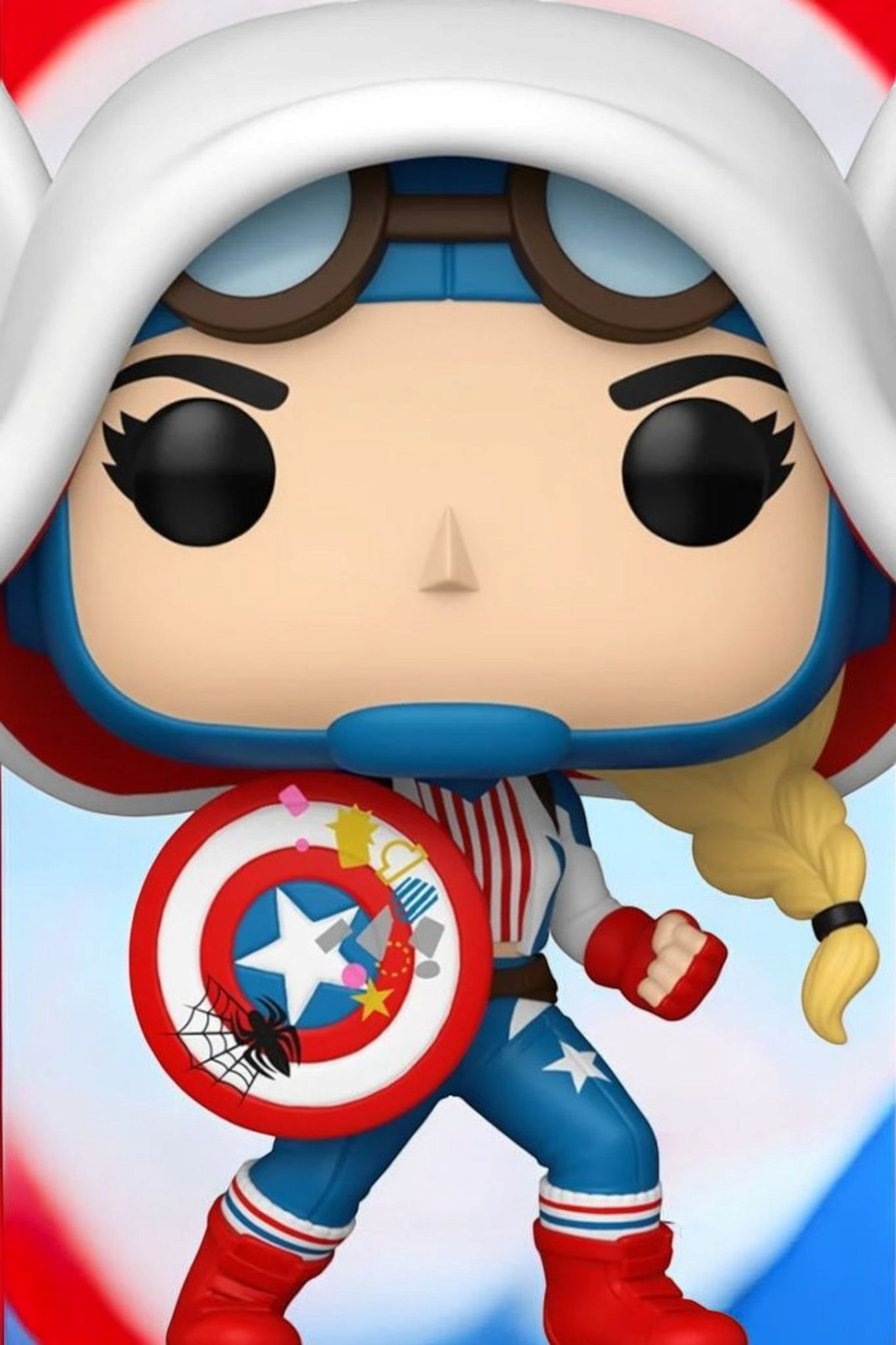 Funko Pop Marvel Spider Gwen as Captain America-Gwen Figure