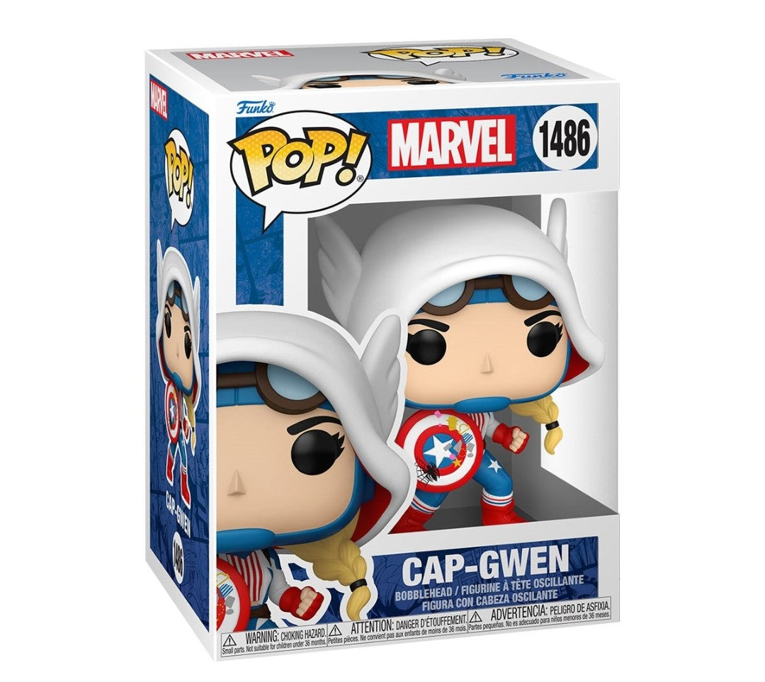 Funko Pop Marvel Spider Gwen as Captain America-Gwen Figure