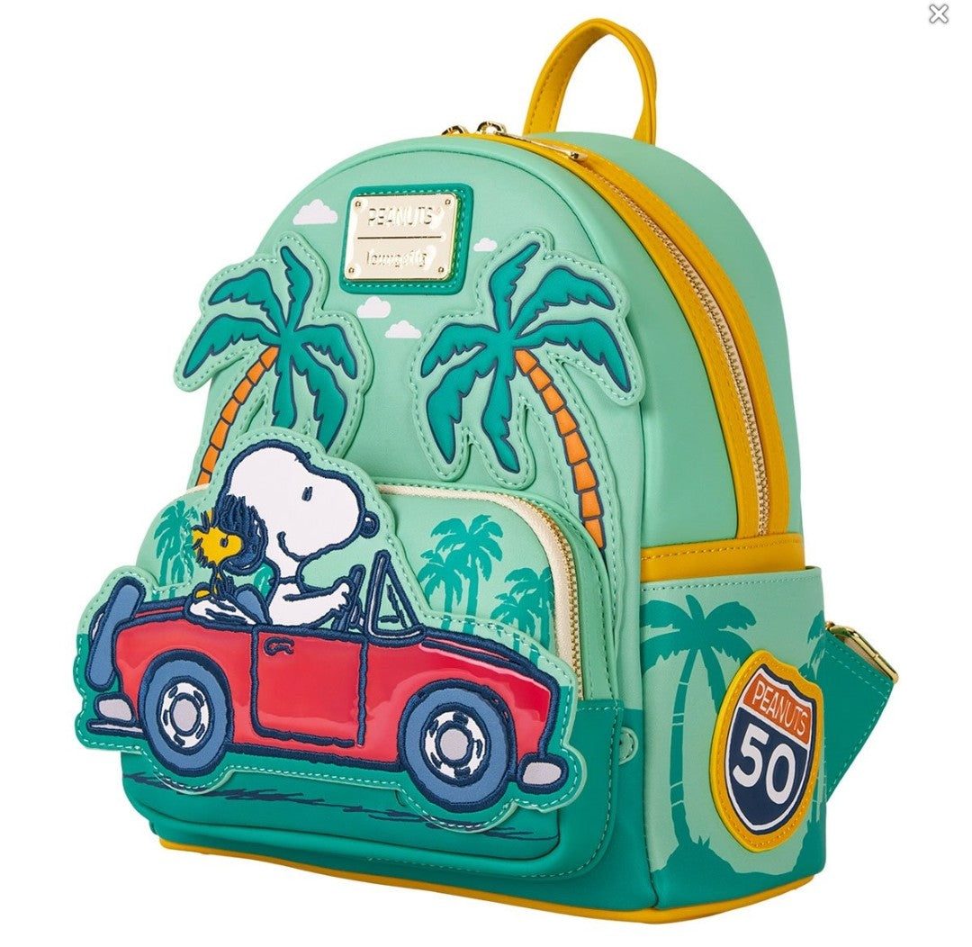 Loungefly Peanuts Snoopy and Woodstock Road Trip Backpack