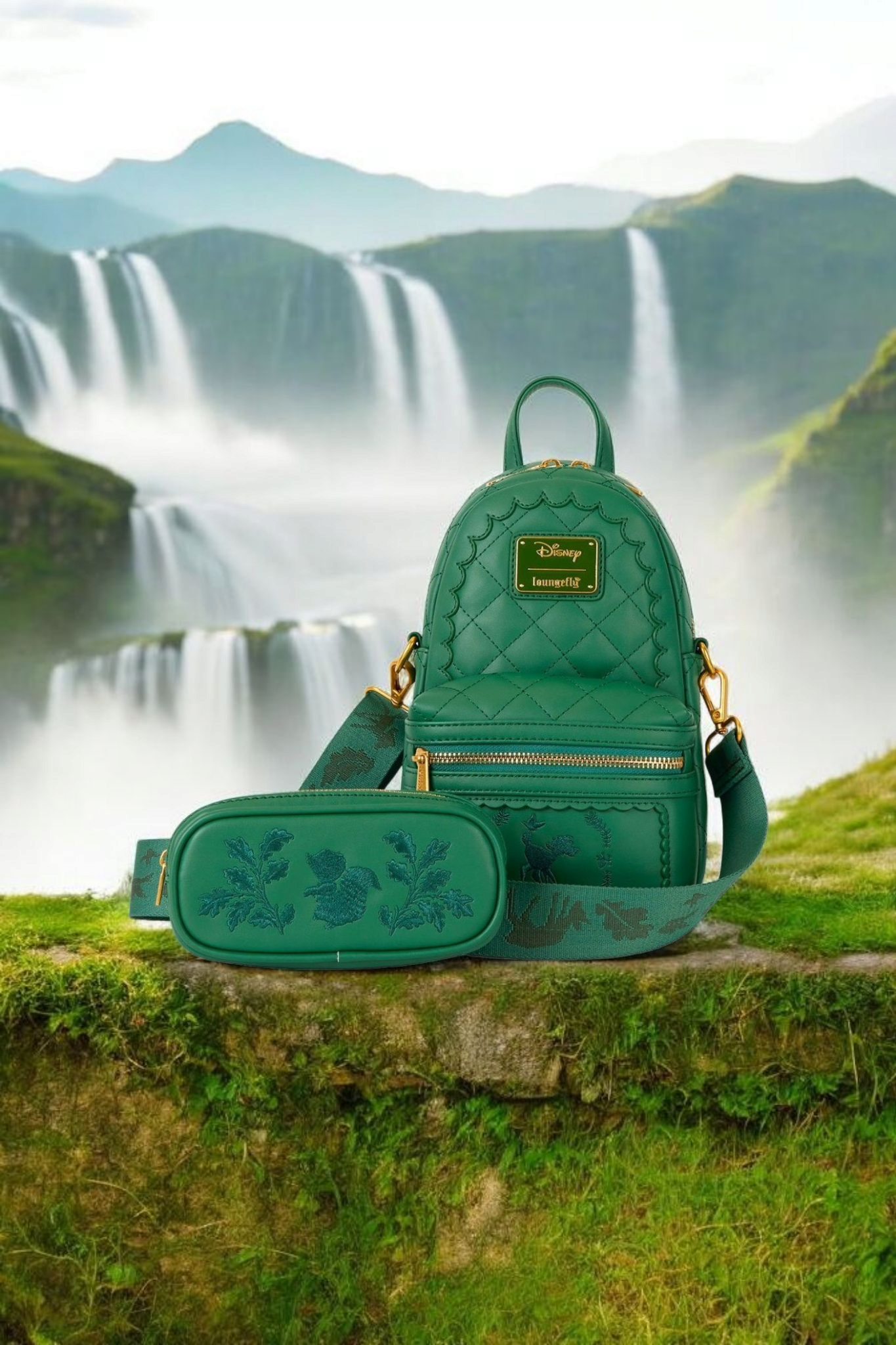 Loungefly Disney Bambi and Thumper Convertible Sling Bag/Crossbody Bag/Backpack