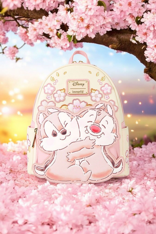 Loungefly Disney Chibi Chip and Dale Cherry Blossoms Backpack