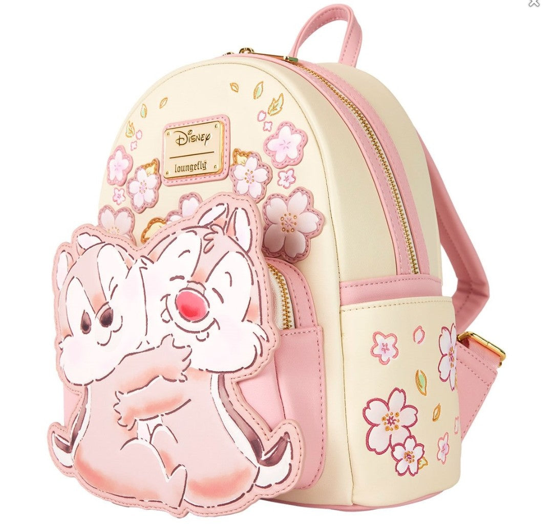 Loungefly Disney Chibi Chip and Dale Cherry Blossoms Backpack