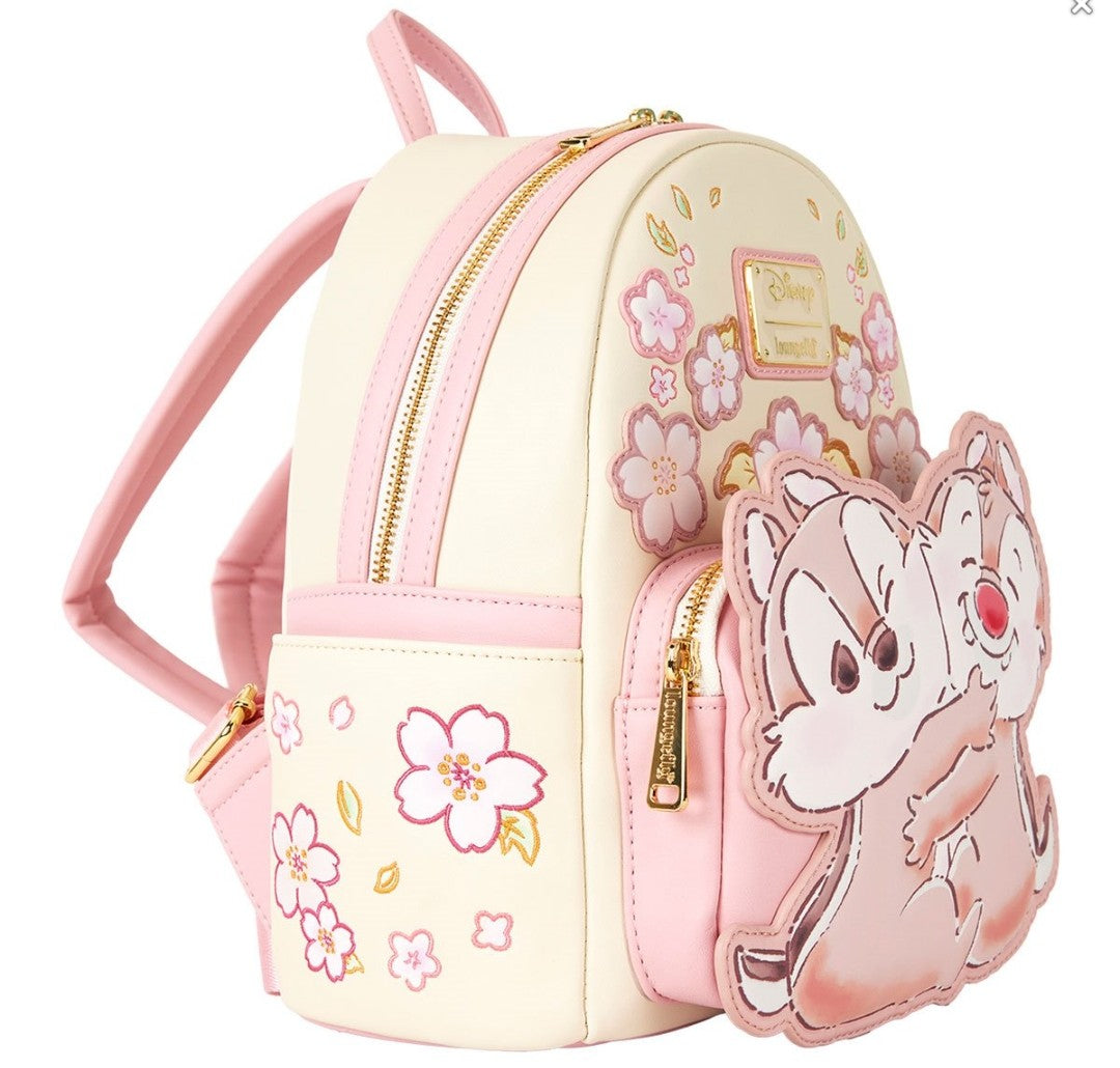 Loungefly Disney Chibi Chip and Dale Cherry Blossoms Backpack