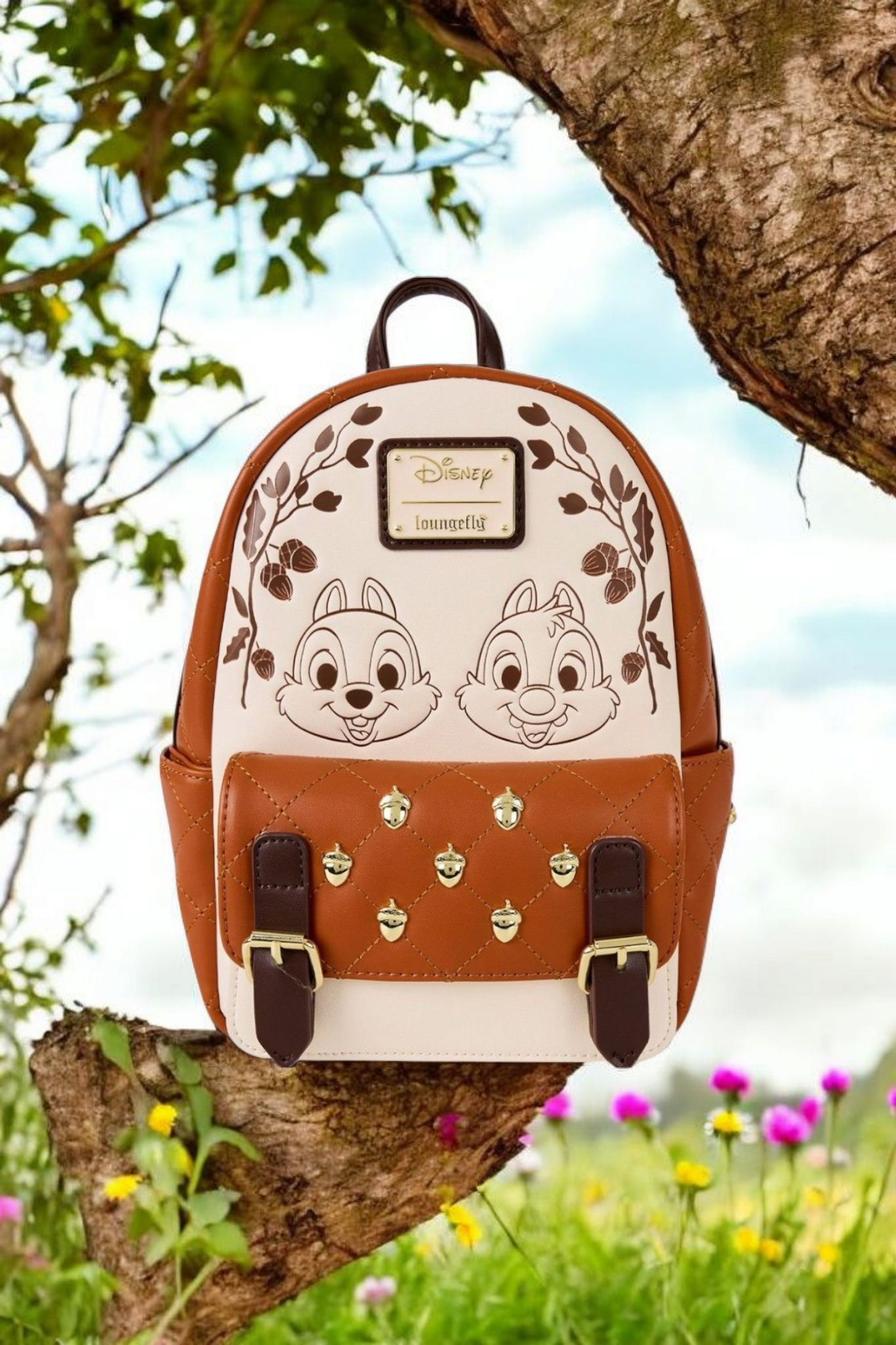 Loungefly Disney Chip and Dale Quilted Backpack