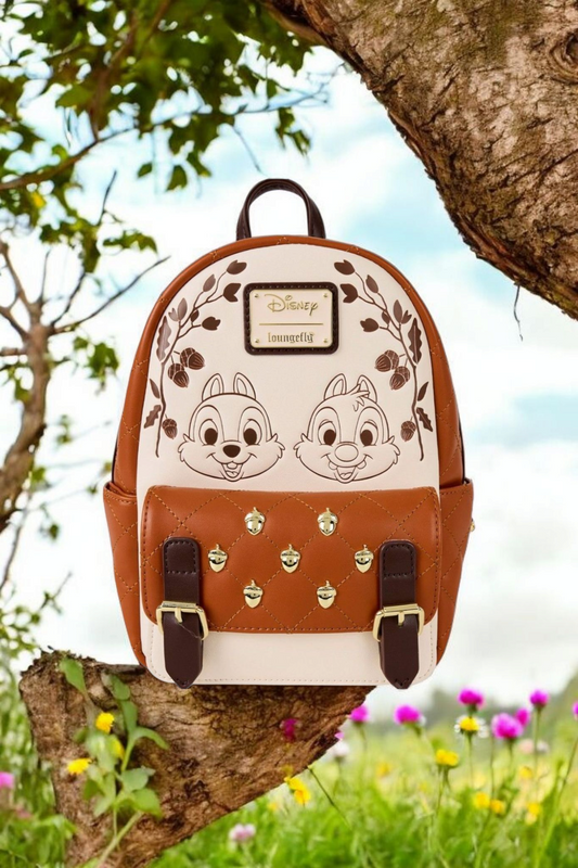 Loungefly Disney Chip and Dale Quilted Backpack