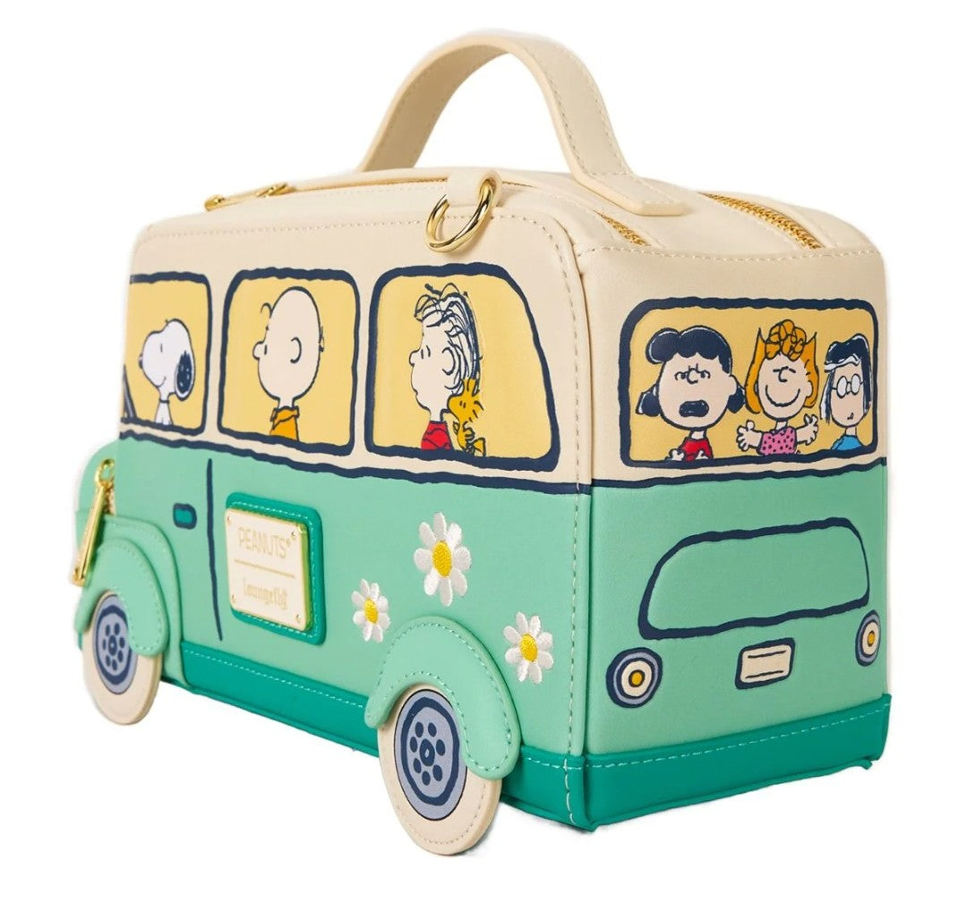Loungefly Peanuts Snoopy and the Gang Road Trip Bus Crossbody Bag