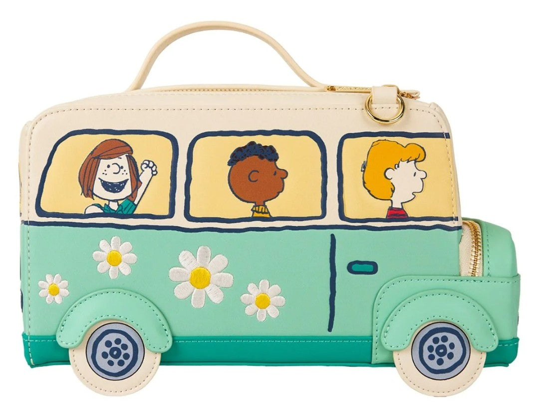 Loungefly Peanuts Snoopy and the Gang Road Trip Bus Crossbody Bag