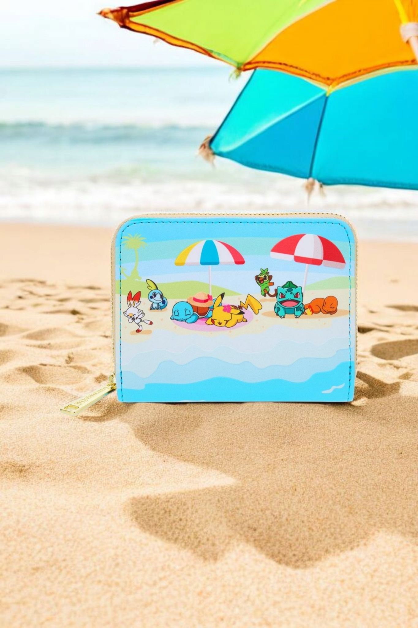 Loungefly Pokemon Pikachu and Friends Enjoy a Day at the Beach Wallet
