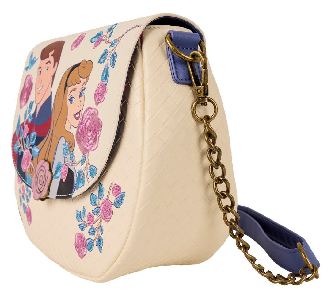 Loungefly Disney Sleeping Beauty Princess  Aurora and Prince Philip Crossbody Bag