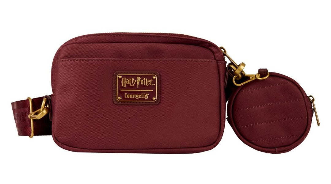 Loungefly Harry Potter Hogwarts Gryffindor Sling Bag/Belt Bag with Coin Purse