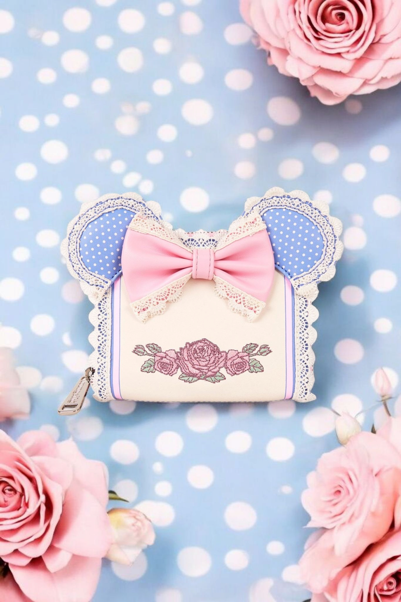 Loungefly Disney Minnie Mouse Floral and Lace Ear Wallet