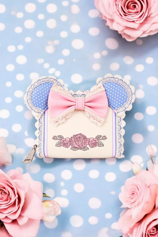 Loungefly Disney Minnie Mouse Floral and Lace Ear Wallet